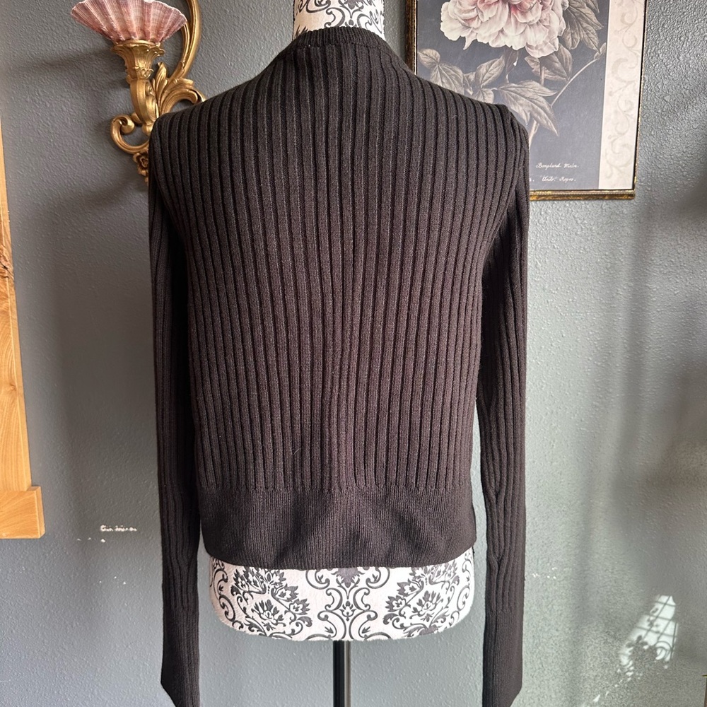 H&M Black Ribbed Zip-up - Picture 2 of 3